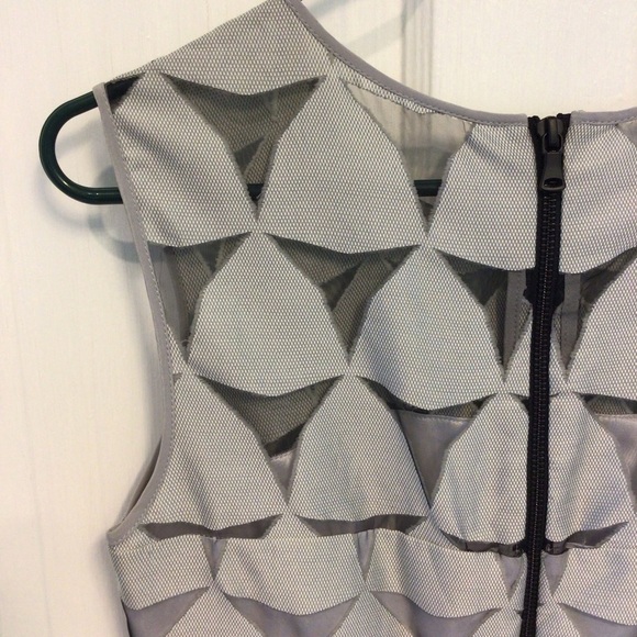 milly Dress: Mesh Cutout Overlay on White Lining - Picture 5 of 8